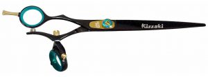 Gokatana L 7.0″ Left Handed Hair Scissors Double Swivel Black B Titanium