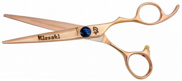 Nijyuu 6.0″ Rose Gold Hair Scissors VG-10 Super Steel Cobalt