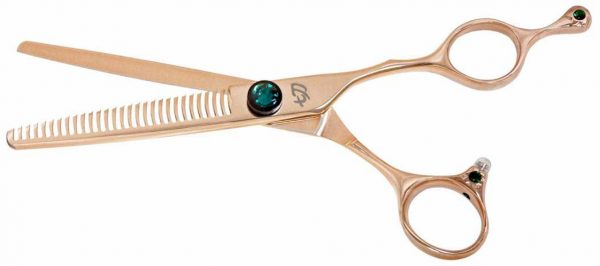 To-Ken 28 tooth Hair Thinning Shears Rose Gold Titanium Scissors