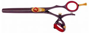 Kanagawa 30 tooth Double Swivel Thinning Shears Black Cherry R Titanium