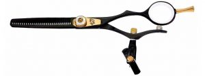Kanagawa 30 tooth Double Swivel Thinning Shears Black W Titanium
