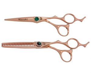Bohi 5.5″ & Orichi 20 tooth Rose Gold Hair Scissors Thinning Shears Combo